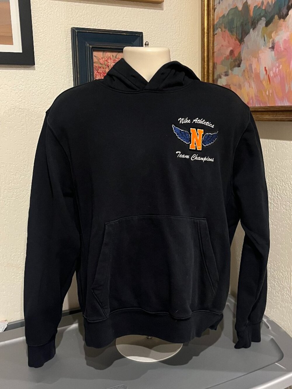 Nike Swoosh High Team Champions Black Hoodie Men's Medium